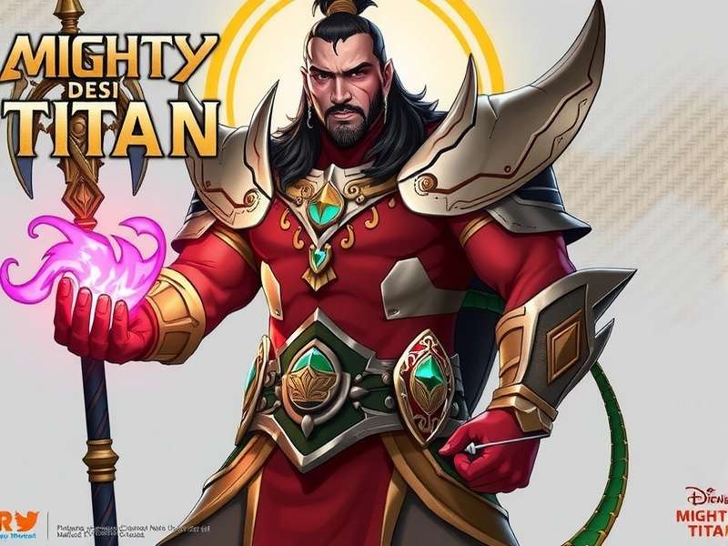 Main Titan character with trishul and agni powers Mighty Desi Titan main character artwork